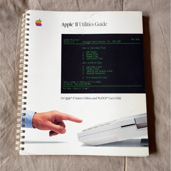 Vintage 1985 Apple II Utilities Guide Spiral Bound - Picture 1 of 6
